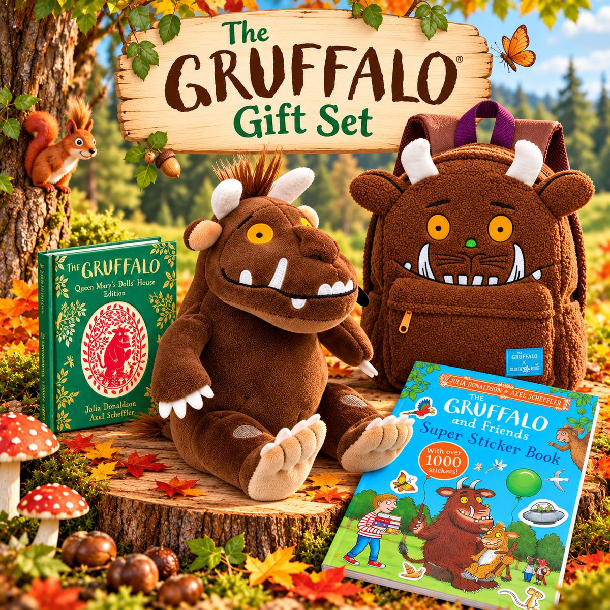 The Gruffalo Gift Set | Special Edition Book, Plush Toy, Rucksack & Sticker Book | Children's Birthday Christmas Gift