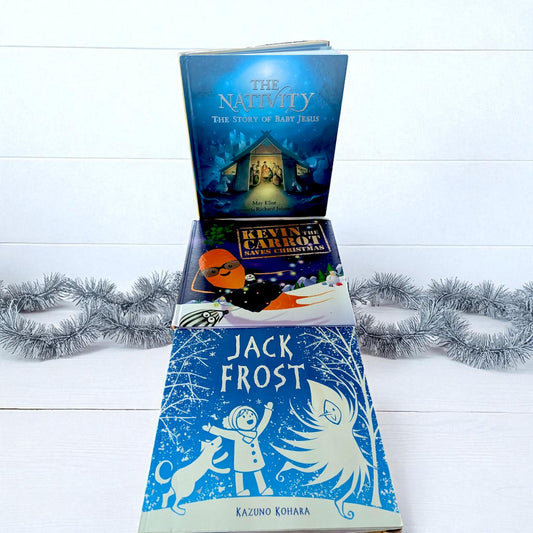 Children's Christmas Book Bundle: Preloved Books, Gift Ribbon & Treats