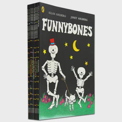 Funnybones Children's Books by Allan Ahlberg | 8 Book Collection | Funny Skeleton Stories | Kids Picture Books | Bedtime Reading Gift Set