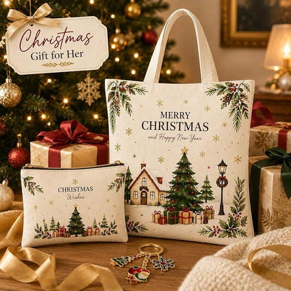 Christmas Gift Set, Blind Date With a Book, Christmas Book Gift, Adult or Children's Gift, Tote Bag & Slipper Socks, Mystery Book