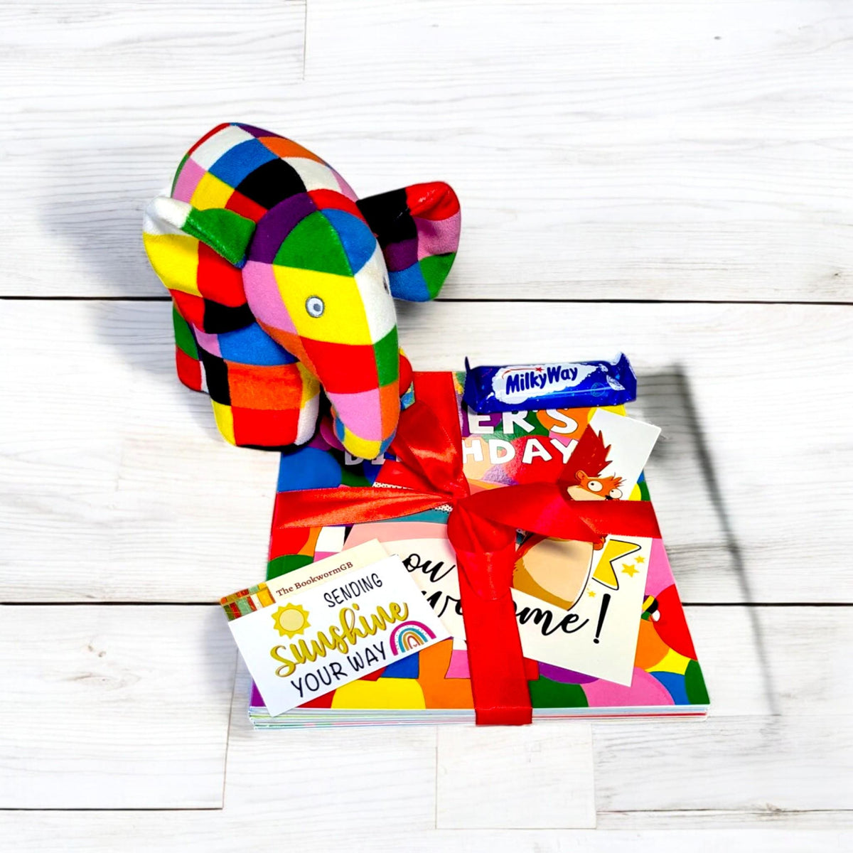Elmer Elephant Book Bundle: Soft Toy & 5 Preloved Books