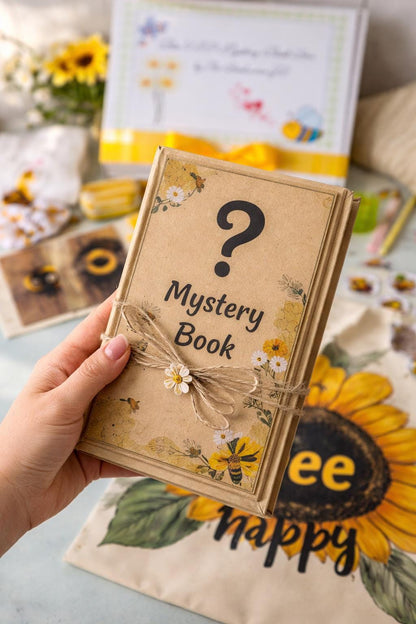 Bee Gift, Mystery Book Hamper Box with Stationery | Bookish Gift, Blind Date with a Book