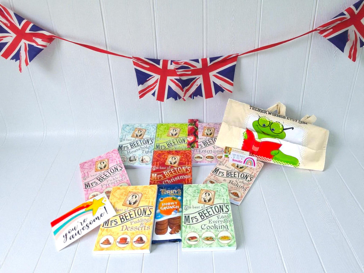 Vintage Mrs Beeton's Cook/Housekeeping Book Set: British Recipes, Gift Bundle