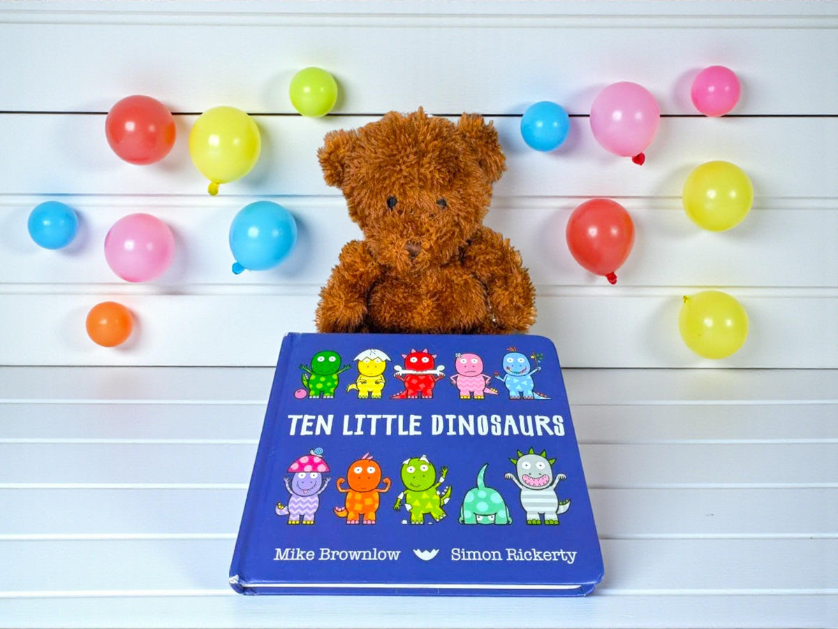 Teddy Bear & "Ten Little Dinosaurs" Book Gift Set - Storytime Plush