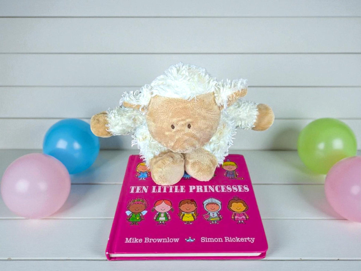 Sheep Plush & “Ten Little Princesses” Book - Storytime Gift Set