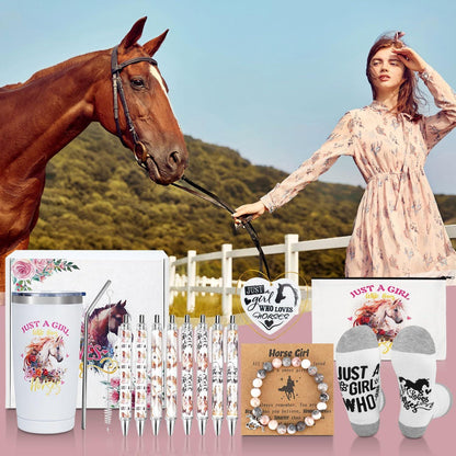 Horse Gift Set | Blind Date With A Book | Horse Lover Book Box | Mystery Book Gift for Girls | Reader Care Package | Horse Themed Gifts