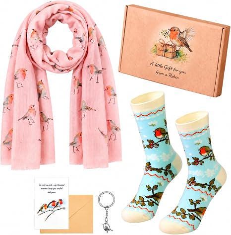 Robin Gift Set |  Mystery Book | Robin Gifts for Her | Surprise Book Box | Bird Lover Gift | Birthday Gift for Bookworms