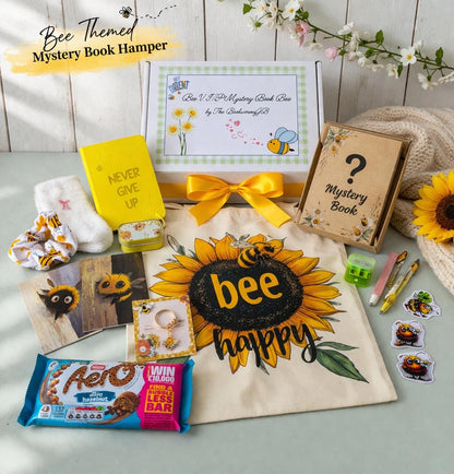 Bee Gift, Mystery Book Hamper Box with Stationery | Bookish Gift, Blind Date with a Book