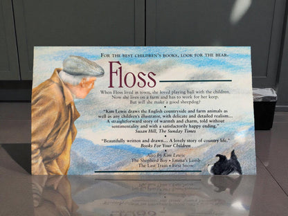 Border Collie Plush & "Floss" Book, Reading Gift Set