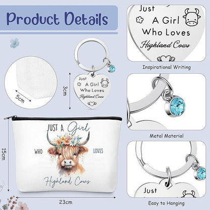 Highland Cow Gift Set | Blind Date With A Book | Book Lover Mystery Gift Box | Cozy Reader Gift | Highland Cow Tote & Accessories