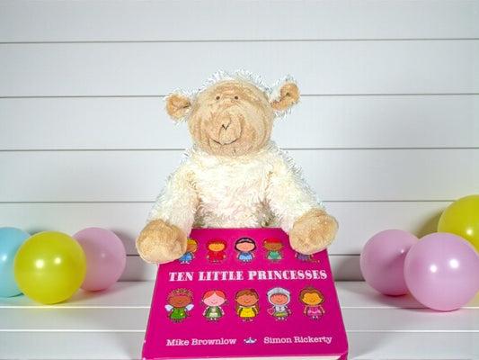 Sheep Plush & “Ten Little Princesses” Book - Storytime Gift Set