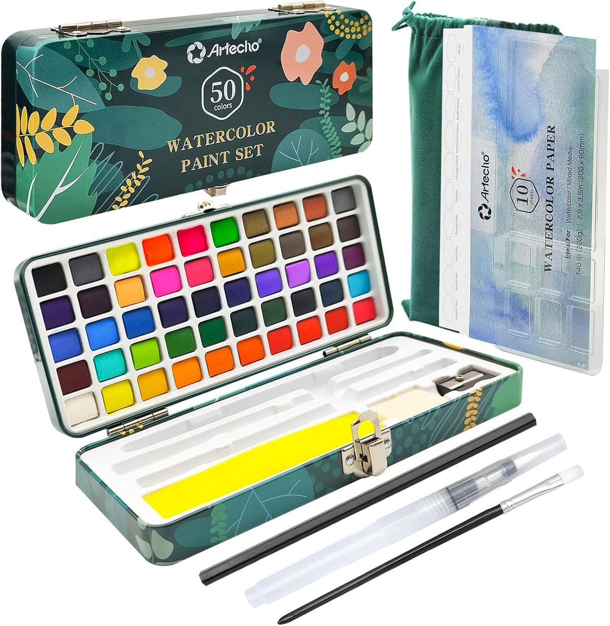 The Ultimate Art Set -  Drawing / Painting Kit, Tabletop Easel,  Acrylics, Watercolors, Pastels, Charcoal / Sketchbook | Artists & Beginners