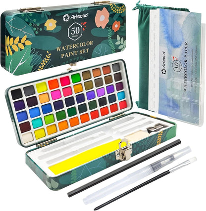 The Ultimate Art Set -  Drawing / Painting Kit, Tabletop Easel,  Acrylics, Watercolors, Pastels, Charcoal / Sketchbook | Artists & Beginners