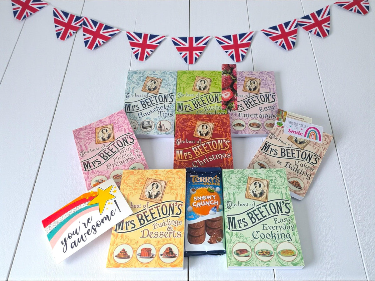 Vintage Mrs Beeton's Cook/Housekeeping Book Set: British Recipes, Gift Bundle