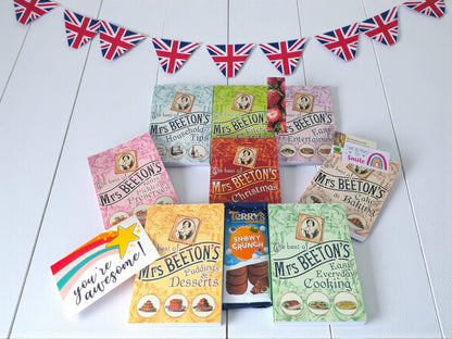 Vintage Mrs Beeton's Cook/Housekeeping Book Set: British Recipes, Gift Bundle