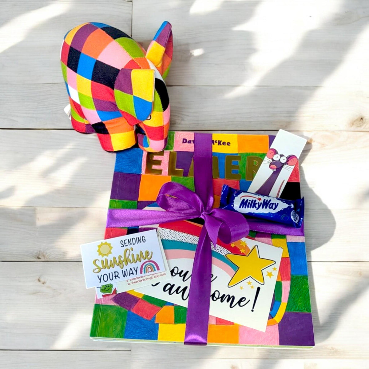 Elmer the Elephant Book Bundle: Preloved Books & Soft Toy Gift