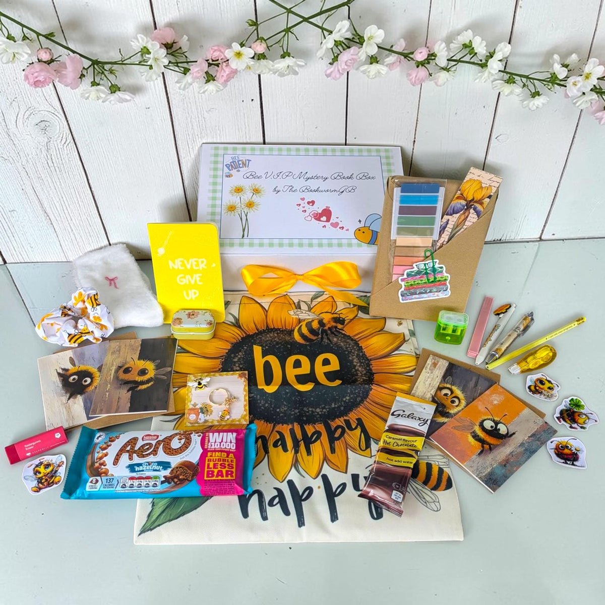 Bee Gift, Mystery Book Hamper Box with Stationery | Bookish Gift, Blind Date with a Book