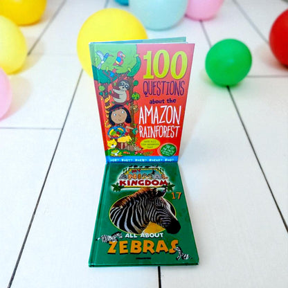 Children's Animal Book Bundle: Amazon Rainforest & Zebra