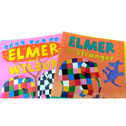 Elmer the Elephant Book Bundle: Preloved Books & Soft Toy Gift