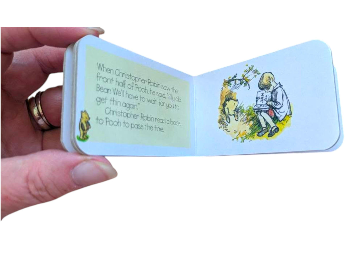 Vintage Winnie-the-Pooh Board Book Set with Plush | A.A. Milne Mini Books