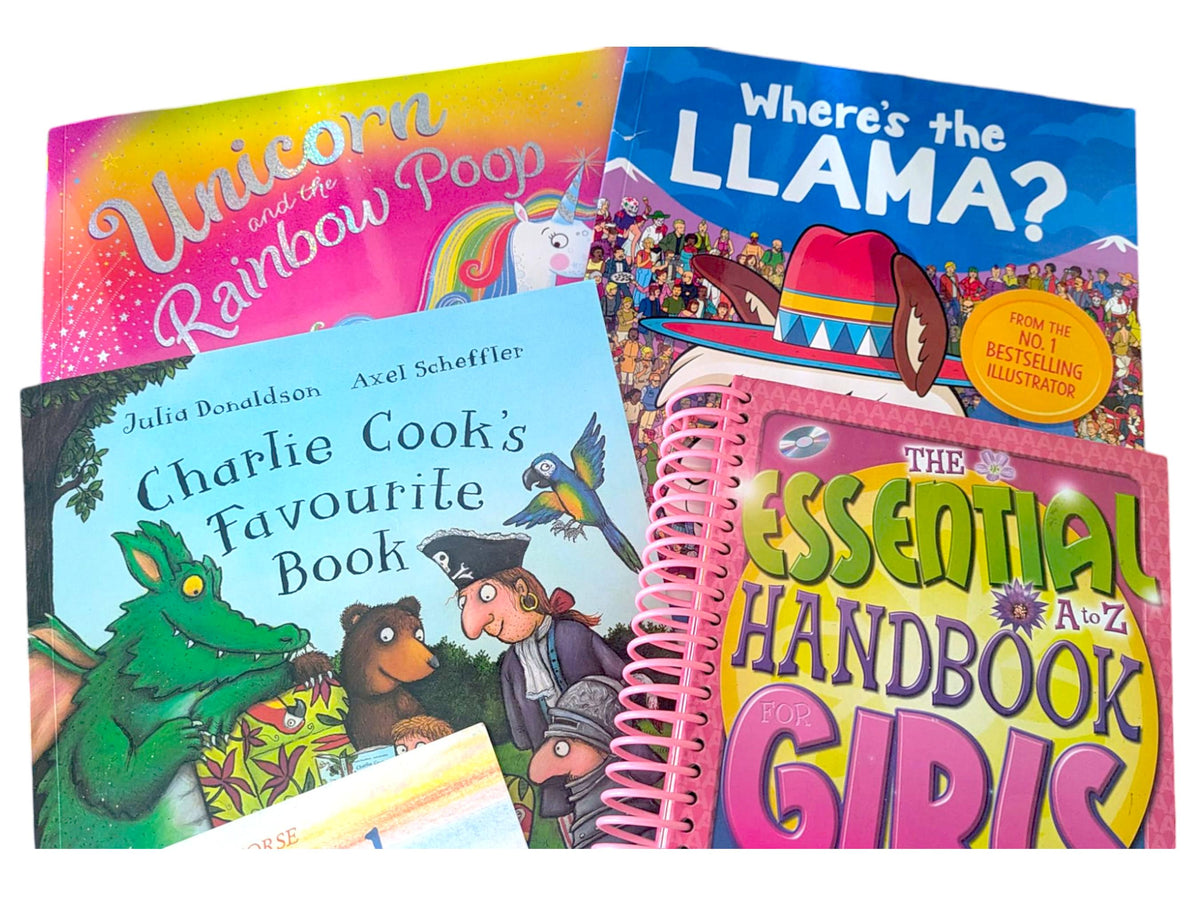 Children's Book Bundle: Mixed Junior Books, Ribbon Bound with Treats