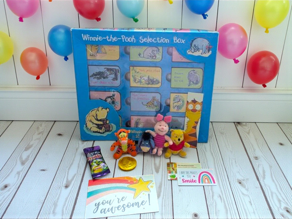 Vintage Winnie-the-Pooh Board Book Set with Plush | A.A. Milne Mini Books