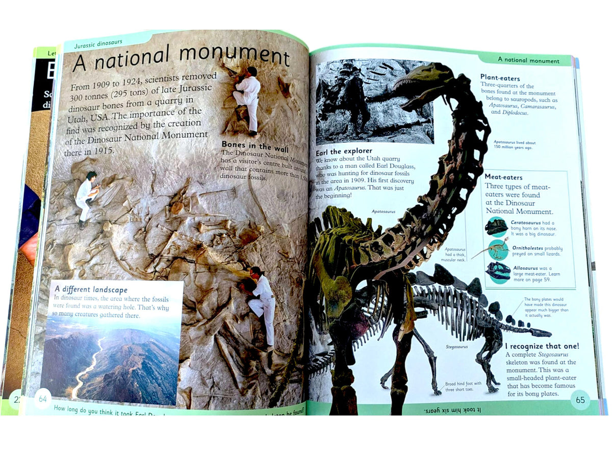Dinosaur Book Bundle: Children's Gift Set with Toy Dinosaurs