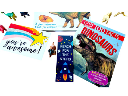 Dinosaur Book Bundle: Children's Gift Set with Toy Dinosaurs