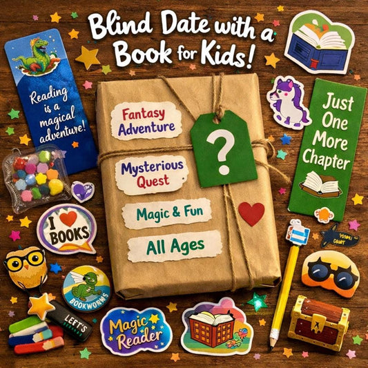 Girls Blind Date With A Book Gift Set | Mystery Book For Children | Book Lover Gift With Bookish Treats