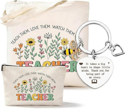 Teacher Gift, Mystery Book Box Gift Set | Teacher Appreciation Gift | Book Lover Gift Box |  Tote Bag & Pouch Set | End of Year Teacher Gift