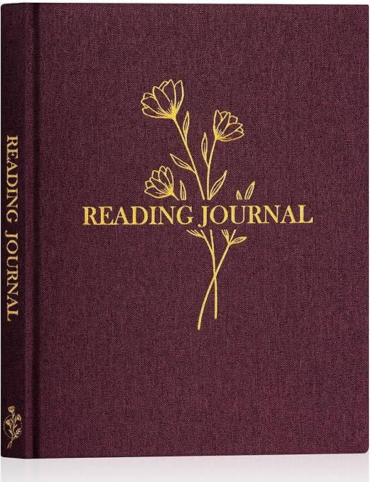 Reading Journal & Book Sleeve Gift Set | Hardback Reading Journal with Protective Book Sleeve Bag | Book Lover Gift | Multiple Designs