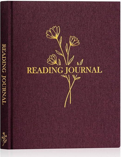 Reading Journal & Book Sleeve Gift Set | Hardback Reading Journal with Protective Book Sleeve Bag | Book Lover Gift | Multiple Designs