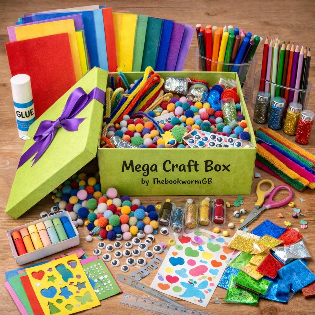 Kids Craft Kit – Mega Craft Box for Kids – Art & Craft Activity Box – Scrapbook Craft Kit Gift – Ages 3-16