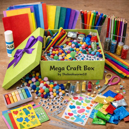 Kids Craft Kit – Mega Craft Box for Kids – Art & Craft Activity Box – Scrapbook Craft Kit Gift – Ages 3-16