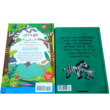 Children's Animal Book Bundle: Amazon Rainforest & Zebra
