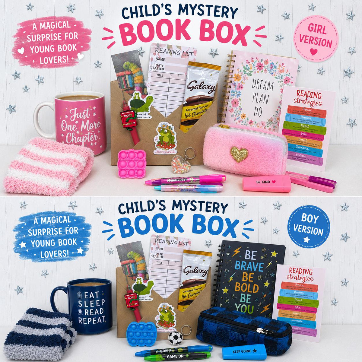 Kids Mystery Book Box Gift | Children’s Reading Box | Book Lover Gift for Kids | Reading Gift Set | Bookish Gift Box | Literacy Gift