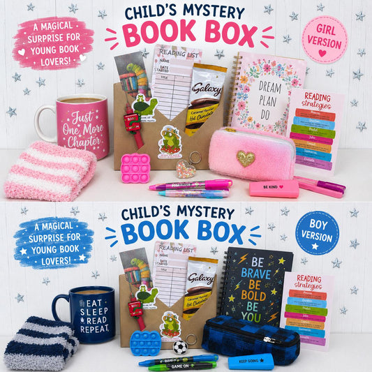 Kids Mystery Book Box Gift | Children’s Reading Box | Book Lover Gift for Kids | Reading Gift Set | Bookish Gift Box | Literacy Gift
