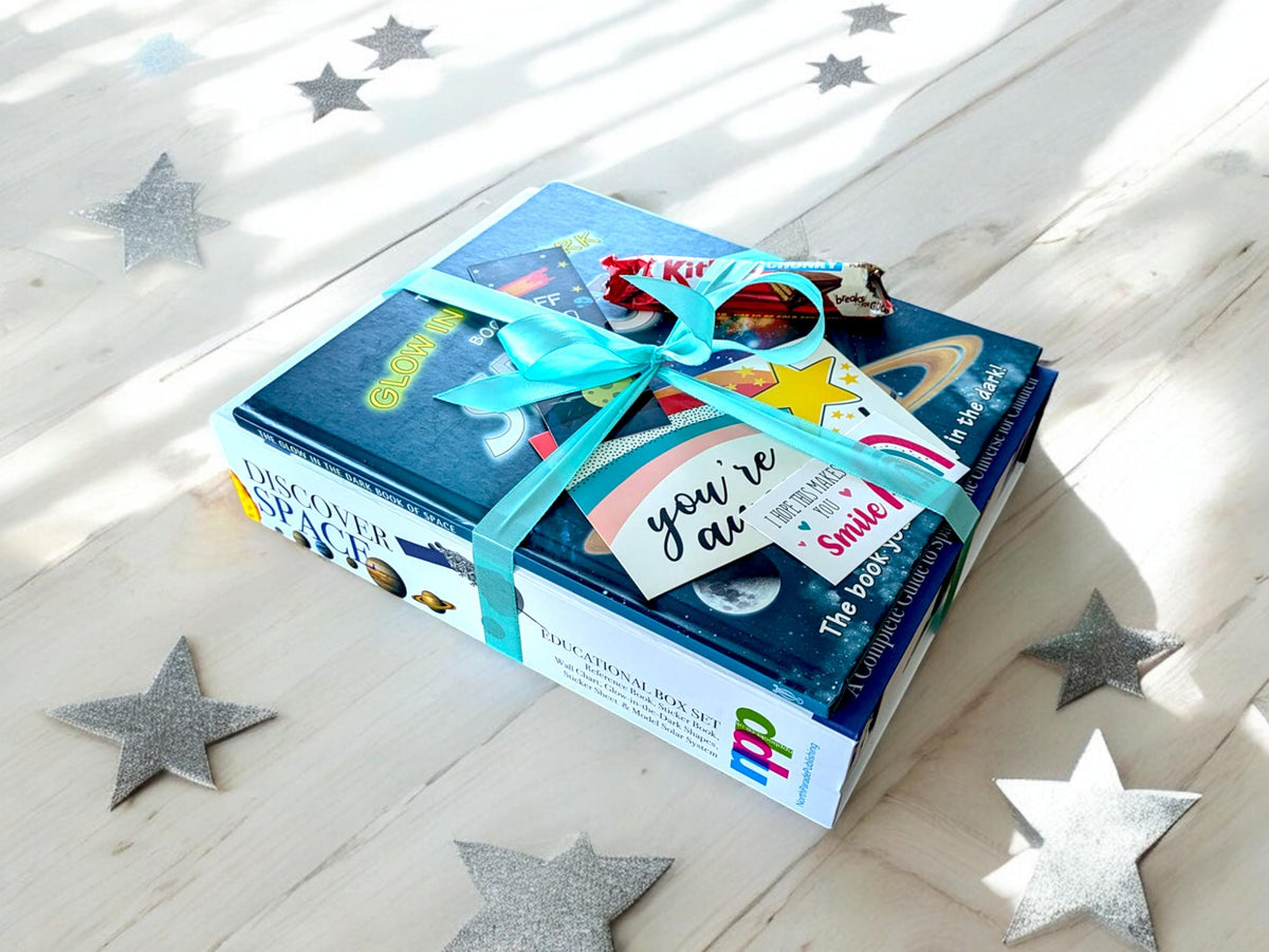 Exploring Space Book Bundle: Educational Box Set & Glow-in-the-Dark Book