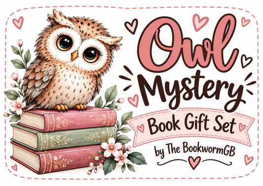 Owl Gift Set | Mystery Book | Owl Lover Gifts for Her | Surprise Book Box | Bookworm Birthday Gift | Owl Tote Bag & Accessories