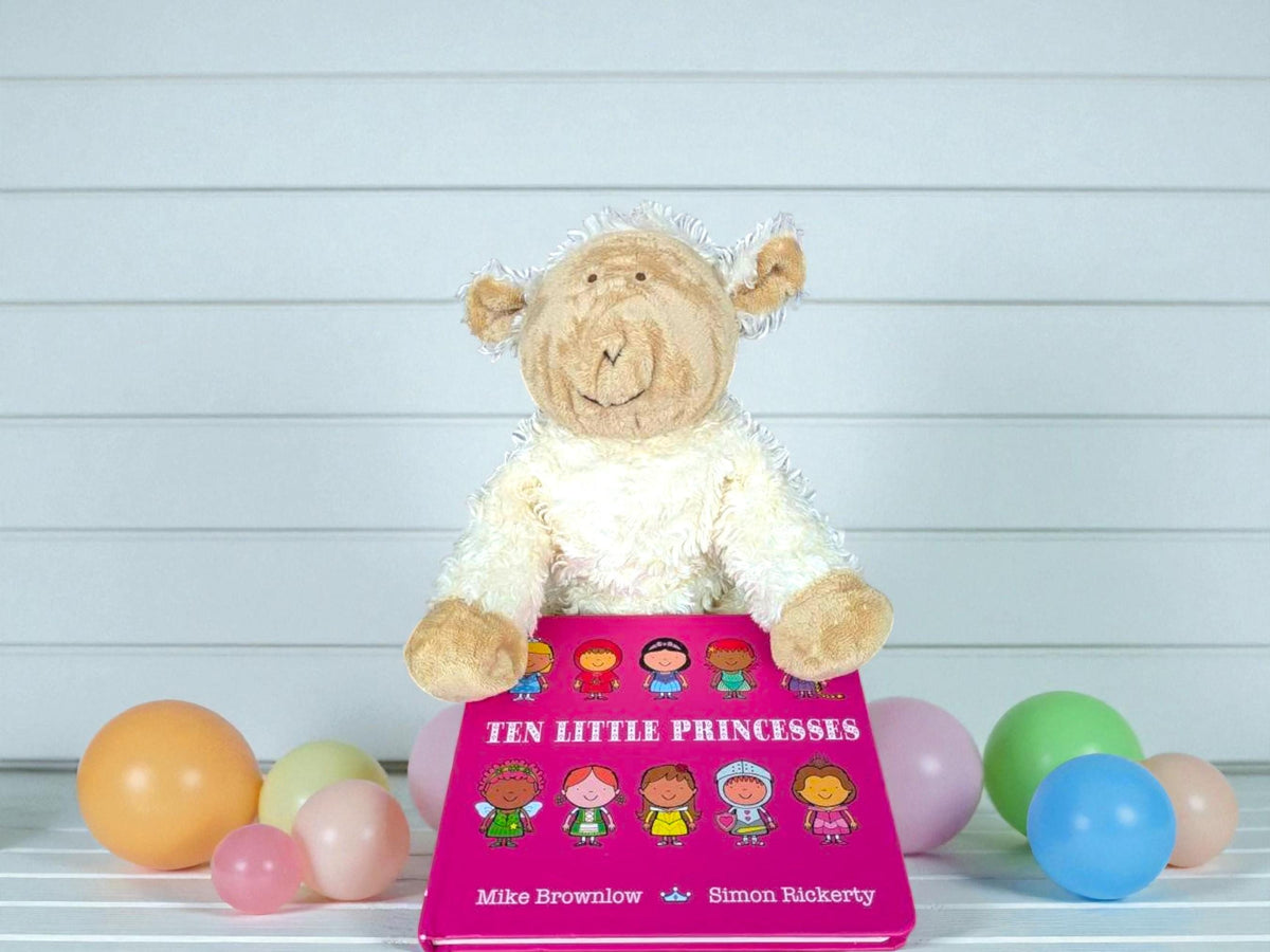 Sheep Plush & “Ten Little Princesses” Book - Storytime Gift Set