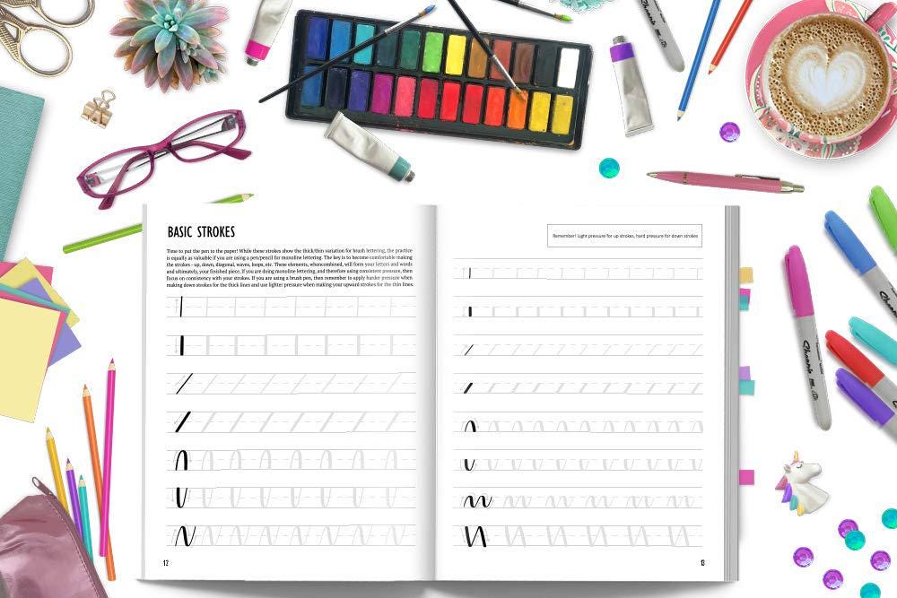 Complete Modern Calligraphy & Hand Lettering Art Maker Kit - Perfect Beginner's Guide and Practice Tools for Stunning Brush Lettering