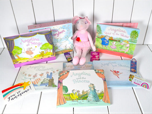 Angelina Ballerina Book Box & Plush Gift Set, Classic Children’s Story Collection