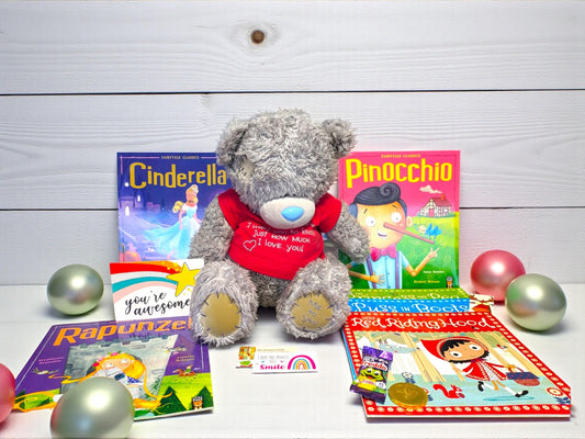 Fairy Tale Book Gift Set with Teddy Bear | Classic Storybook Bundle
