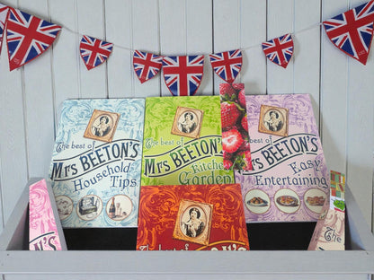 Vintage Mrs Beeton's Cook/Housekeeping Book Set: British Recipes, Gift Bundle
