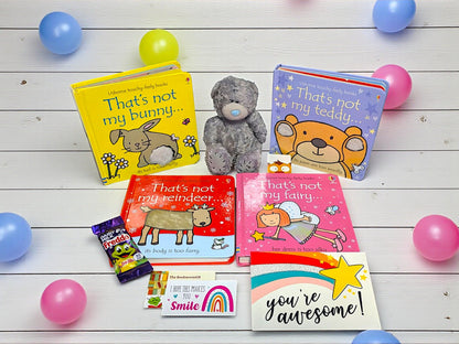 That's Not My... Board Books and Teddy Bundle, Baby Toddler Gift