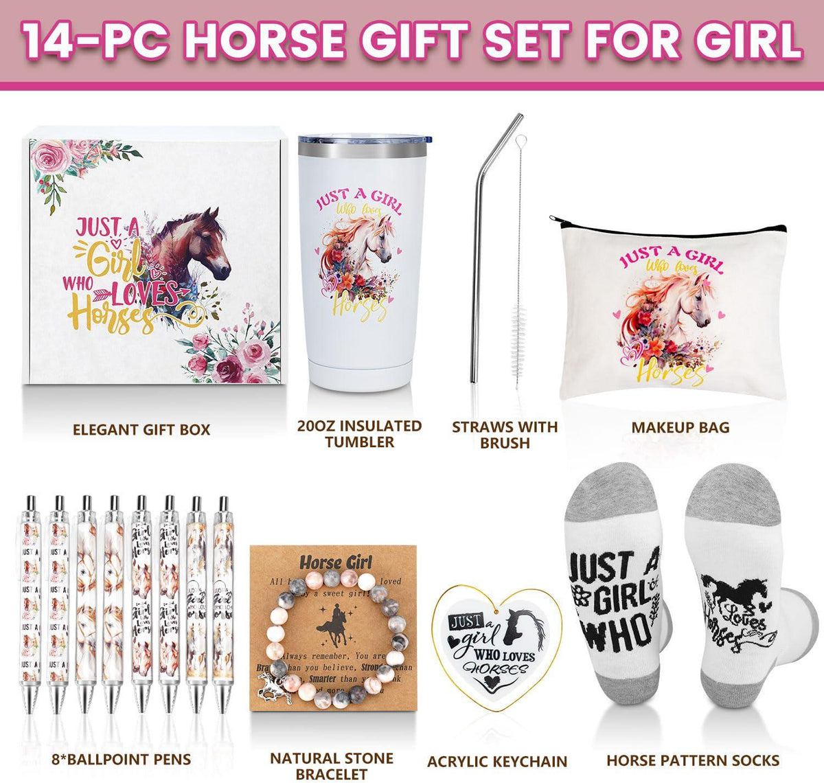 Horse Gift Set | Blind Date With A Book | Horse Lover Book Box | Mystery Book Gift for Girls | Reader Care Package | Horse Themed Gifts