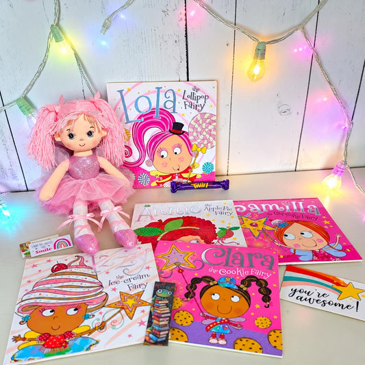Fairy Children’s Books Bundle with Soft Bodied Fairy Doll – Lola, Clara, Izzy, Annie & Camilla Story Set