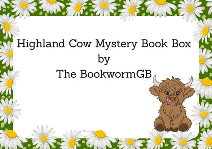 Highland Cow Gift Set | Blind Date With A Book | Book Lover Mystery Gift Box | Cozy Reader Gift | Highland Cow Tote & Accessories