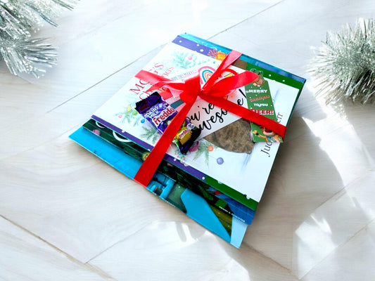 Children's Christmas Book Bundle: Preloved Books, Gift Ribbon & Treats