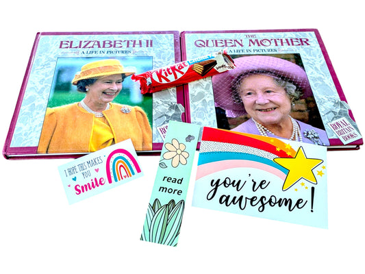 Vintage Royal Family Book Bundle: Queen Elizabeth & Queen Mother Gift